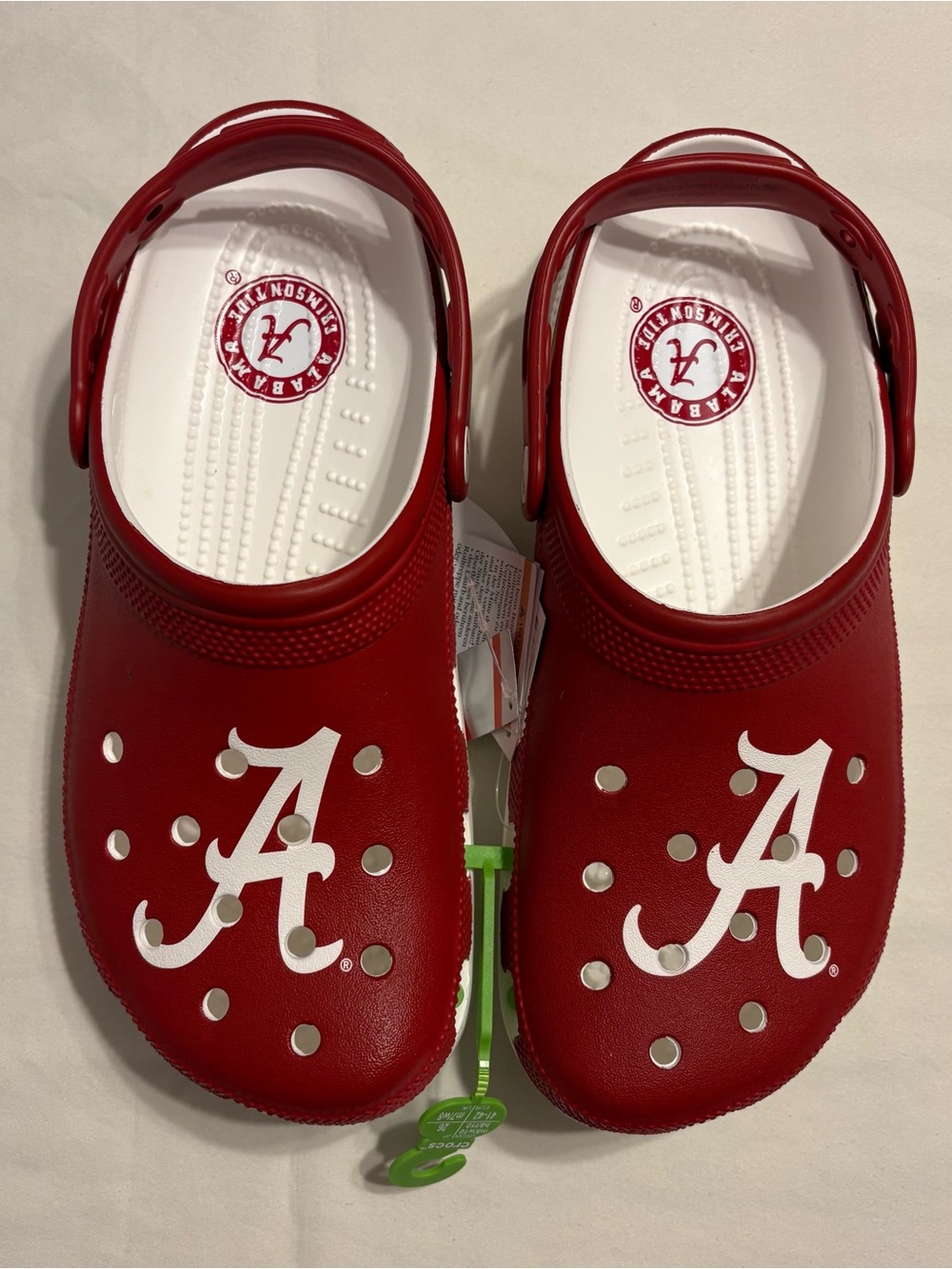 Crocs University of Alabama Classic Clogs  Iconic Crimson Tide Logo and Color